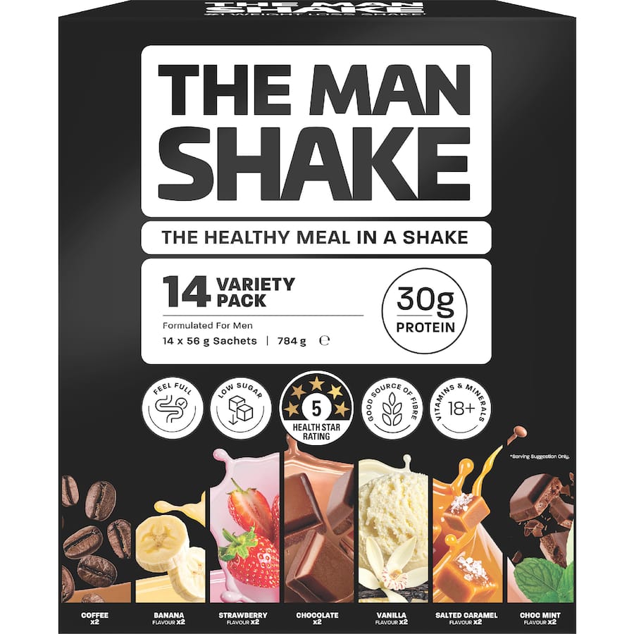 The Man Shake Meal In A Shake Variety Pack
