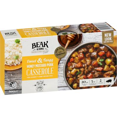 beak & sons pork casserole honey mustard