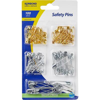 korbond safety pins assorted colour and size