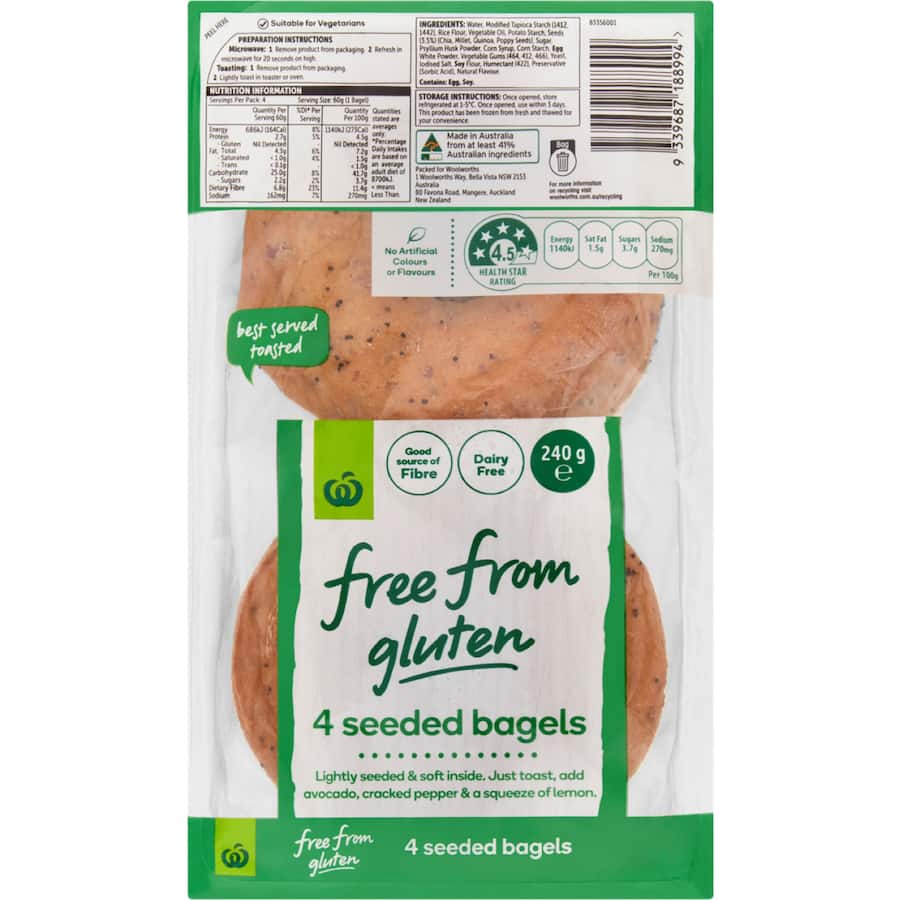 Woolworths Free From Gluten Bagels