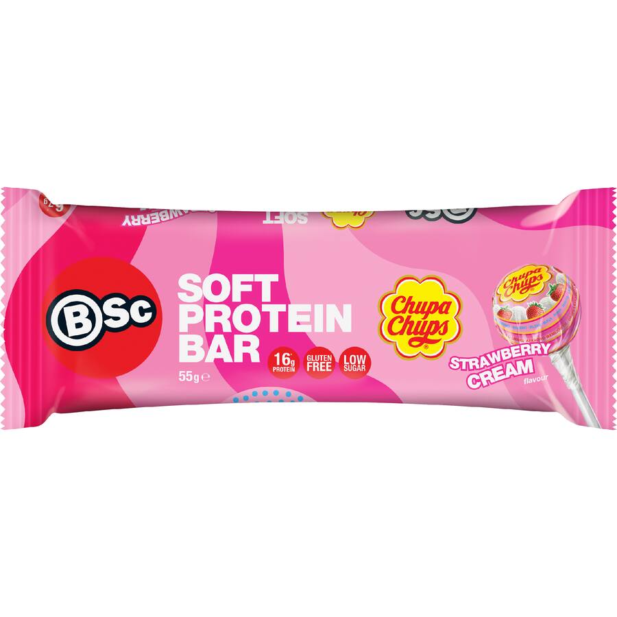 Bsc Chupa Chups Protein Bar Strawberry Cream