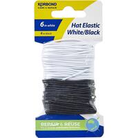 korbond hat elastic white 6m black 4m