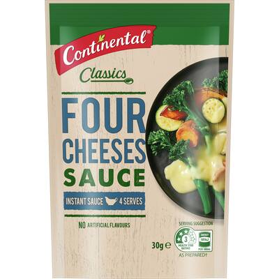 continental cheese sauce four cheeses instant mix