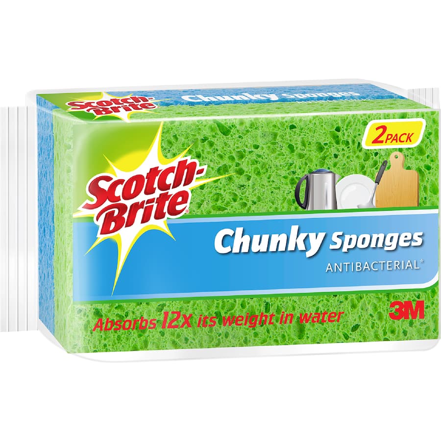 Scotch Brite Stayfresh Sponges Chunky Antibacterial