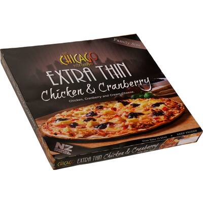 chicago extra thin pizza chicken & cranberry