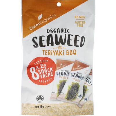 ceres organics seaweed snack teriyaki bbq