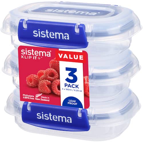Sistema Klip It Plus Container Rectangle 180ml