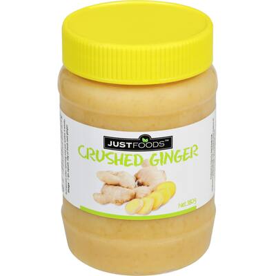 just foods fresh vegetable ginger crushed