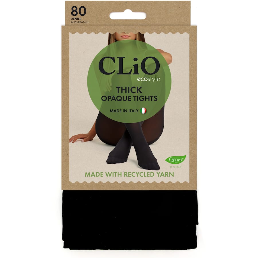 Clio Eco Opaque Tights Small - Medium Black 80 Denier