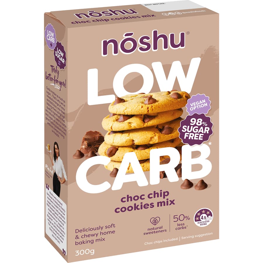 Noshu 98% Sugar Free Cookie Mix Chocolate Chip