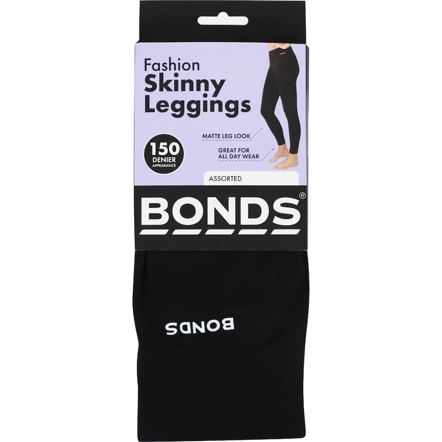 Bonds Ladies Skinny Leggings 150 Denier Medium - Large