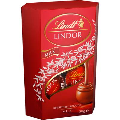 lindt lindor chocolate box mini milk cornets