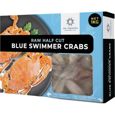 sea treasure crab half-cut blue swimmer