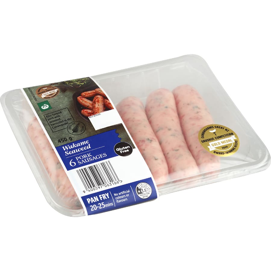 Woolworths Sausages Pork & Seaweed