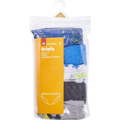 essentials underwear cotton briefs size 2 to 3