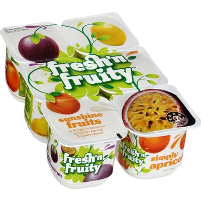fresh n fruity yoghurt 6pk sunshine fruits
