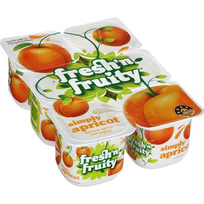 fresh n fruity yoghurt 6pk apricot