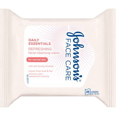 johnsons facial wipes cleansing 3 in 1