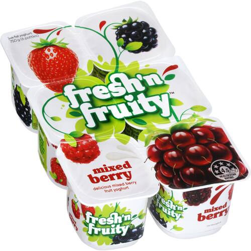 Fresh N Fruity Yoghurt 6pk Mixed Berry