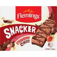 Flemings Snacker Muesli Bars Strawberry Choc