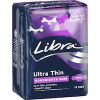 Libra Ultra Thin Goodnights Pads With Wings