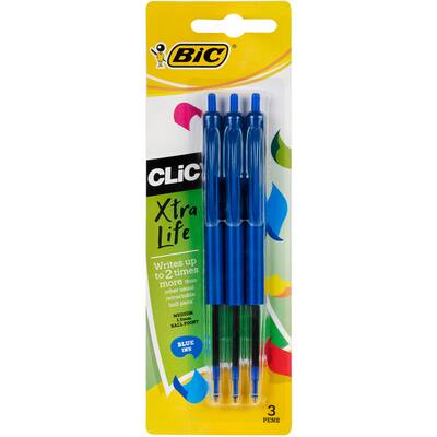 bic pens blue