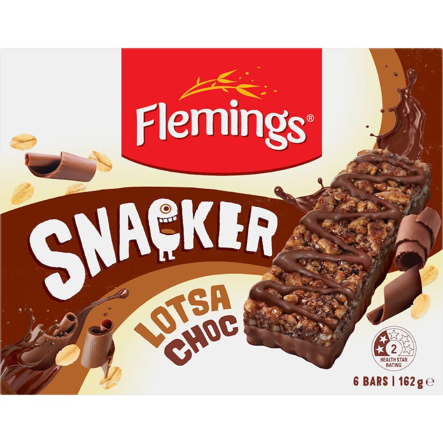 Flemings Snacker Muesli Bars Lotsa Choc