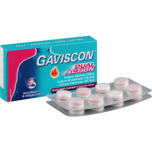 Gaviscon Dual Action Heartburn & Indigestion Relief Mixed Berry