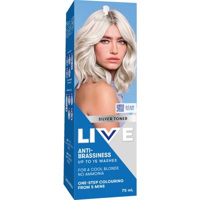 live colour hair colour silver toner
