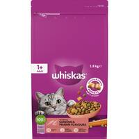 Whiskas Dry Cat Food Sardine & Prawn 1.8kg