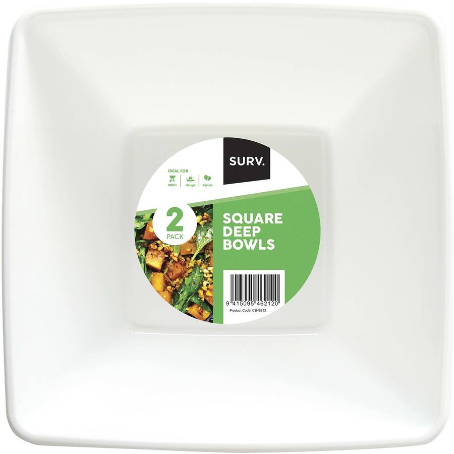 Surv Bowl Square Deep White