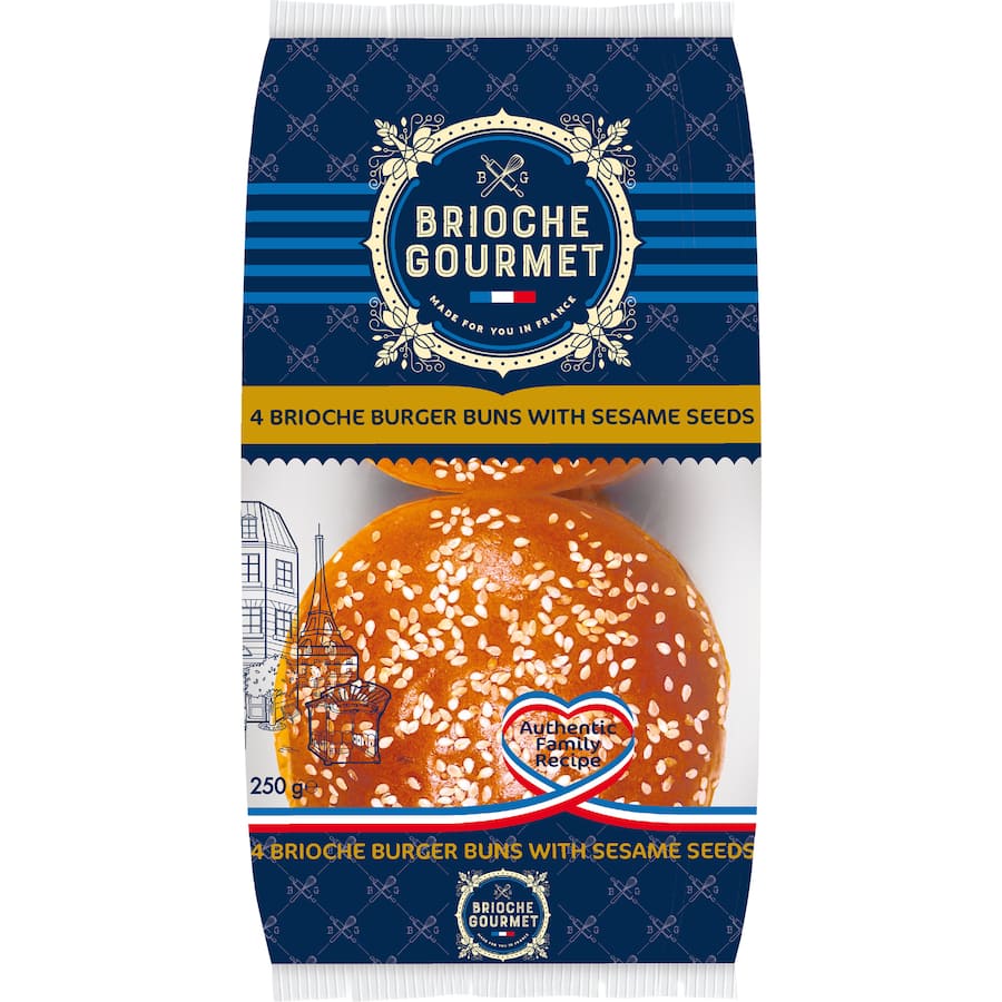 Brioche Burger Buns Sesame Seed