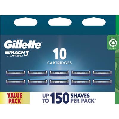 gillette mach 3 turbo 3d replacement blades cartridges