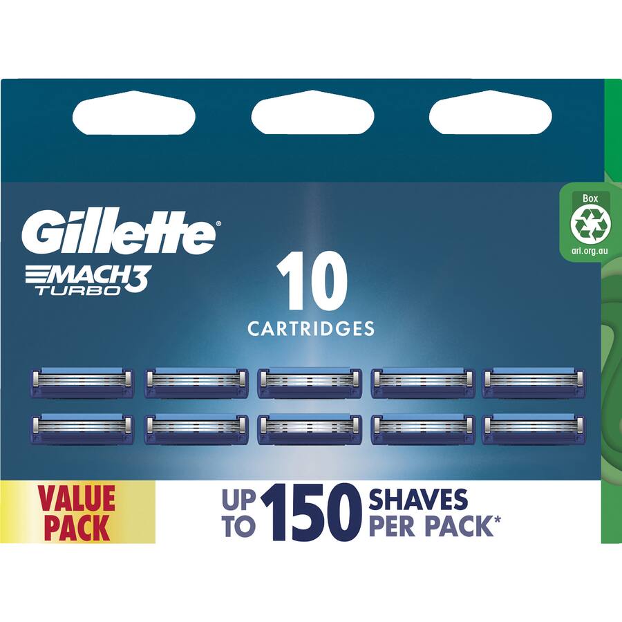 Gillette Mach 3 Turbo 3D Replacement Blades Cartridges