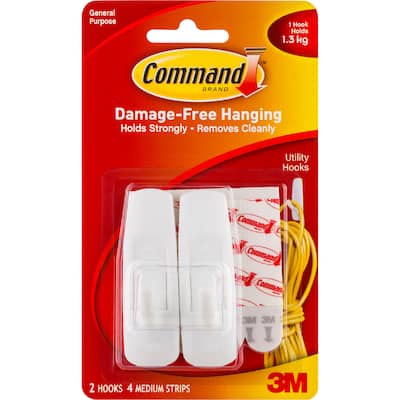3m command hooks & hangers medium adhesive hooks