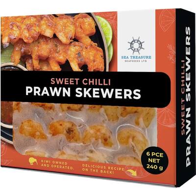 sea treasure prawn skewers sweet chilli