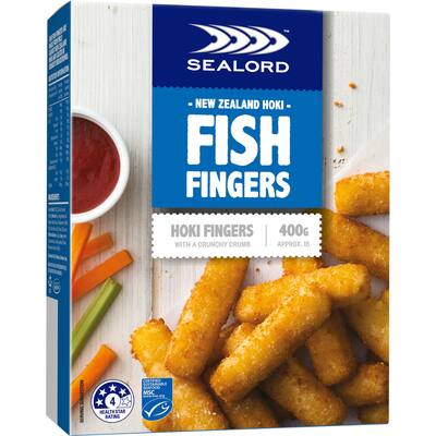 Fish fingers classic crumbed hoki 400g