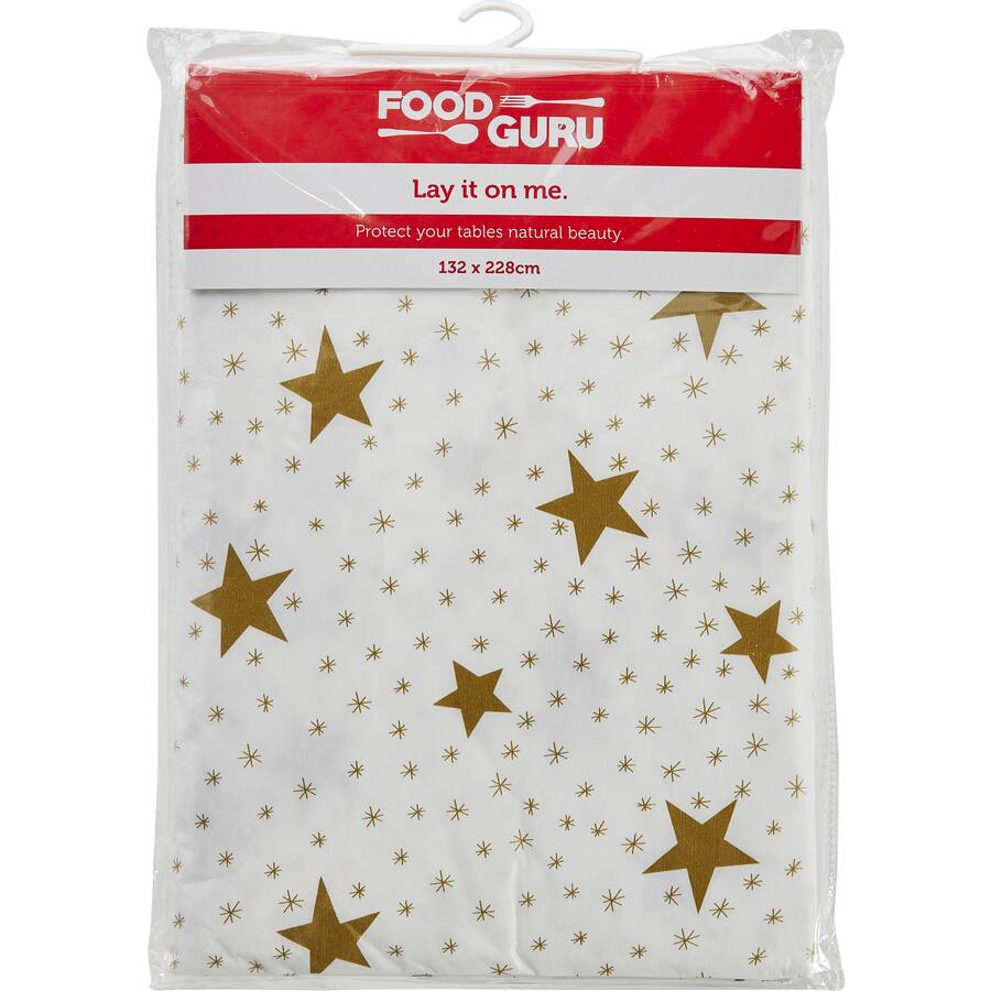 Food Guru Table Cloth Flannel Back 132 X 228Cm