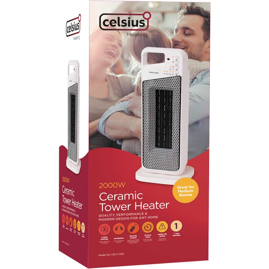 Buy Celsius Heater Ceramic Tower online at Woolworths NZ