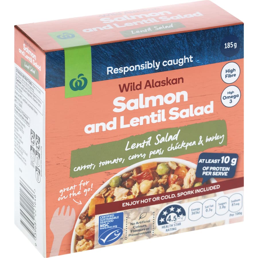 Woolworths Salmon With Lentil Salad