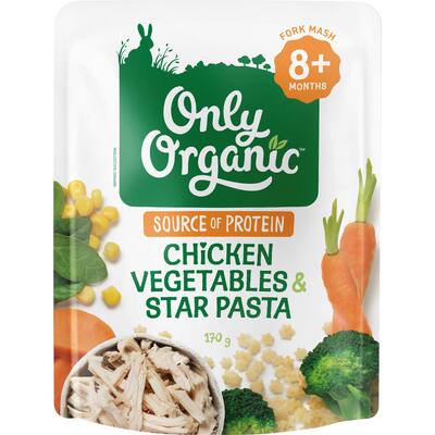 only organic baby food chicken & vegetable pasta