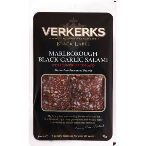 Verkerks Black Label Salami Black Garlic & Sundried Tomato