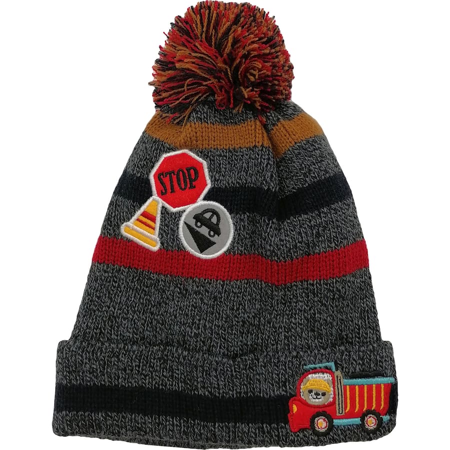 Toasty Kids Beanie Pom Pom 3-7 Years Assorted