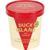 Duck Island White Chocolate Pomegranate Macadamia Ice Cream