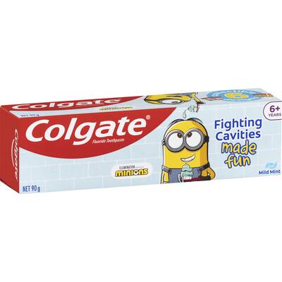 colgate kids 6+ years toothpaste minions mild mint gel