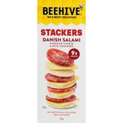 beehive cheese snack stackers & danish salami