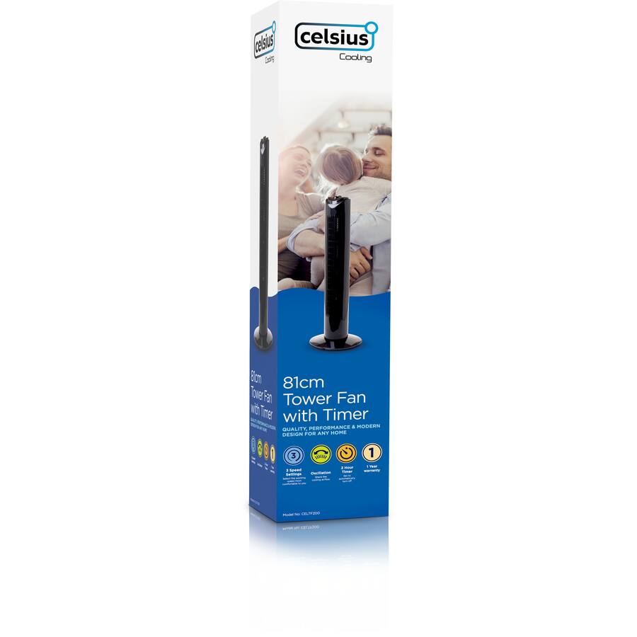 Celsius Tower Fan With Timer