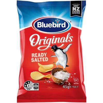 bluebird originals chips ready salted