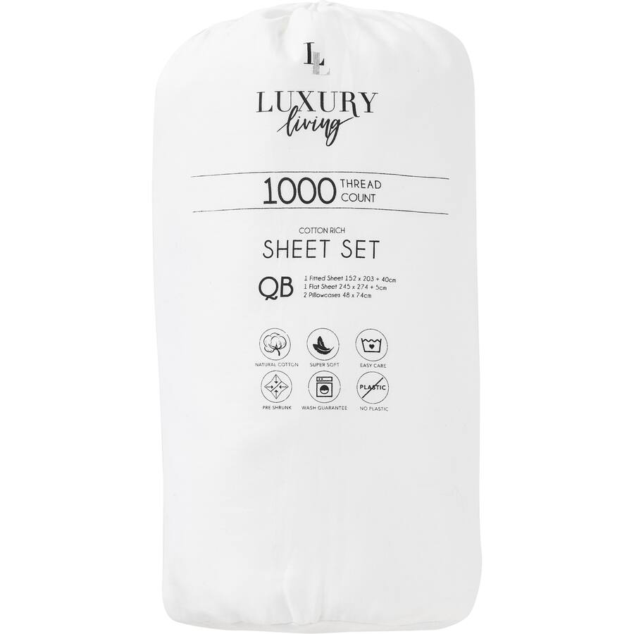 Luxury Living Sheet Set Queen Bed