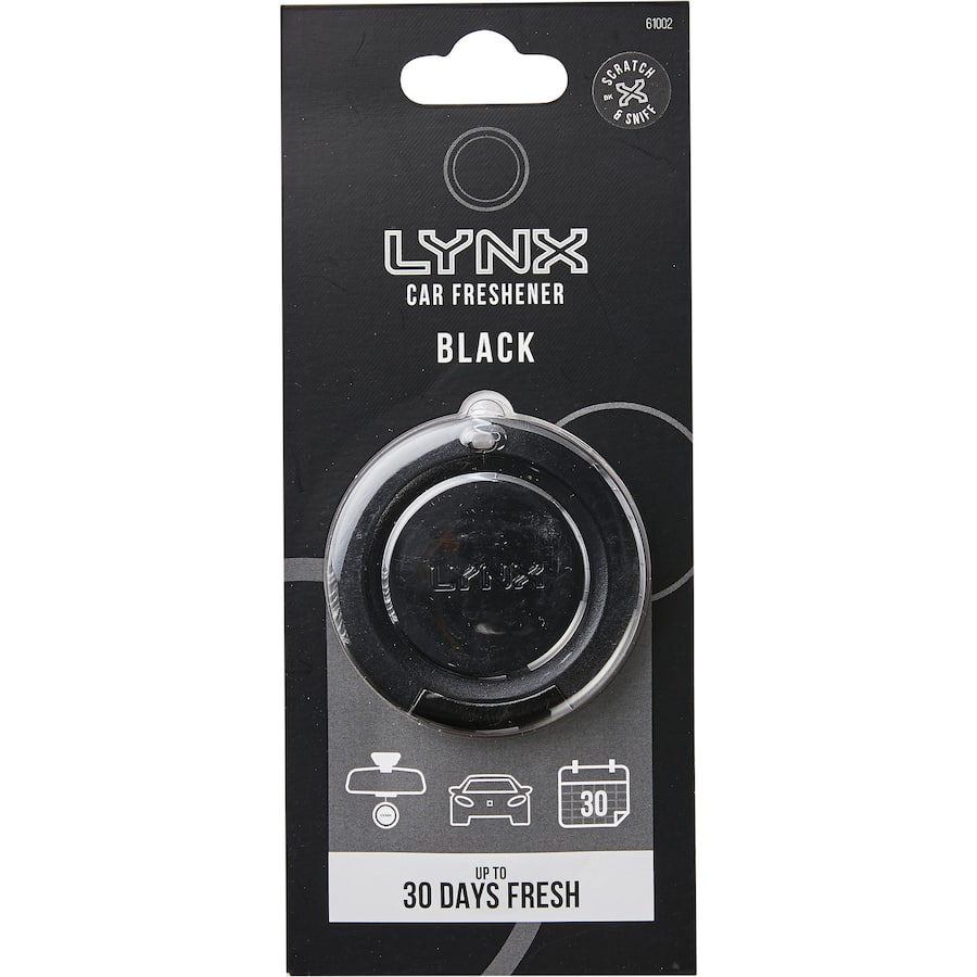 Lynx Car Freshener 3D Hanging Black